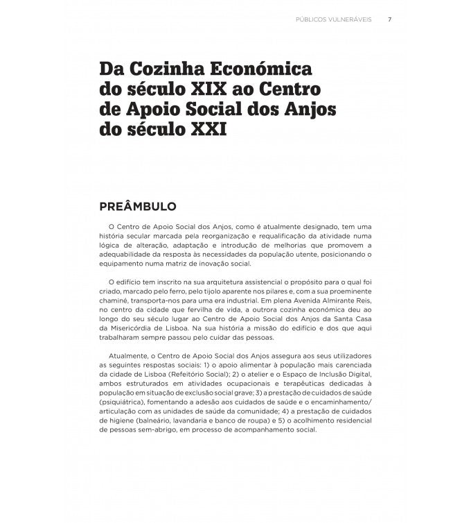 Centro de apoio social dos anjos: processos estruturantes