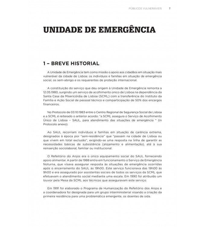 Emergency unit: operating reference
