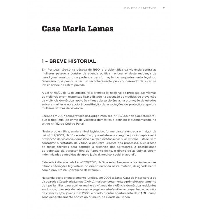 Maria Lamas House: operating reference