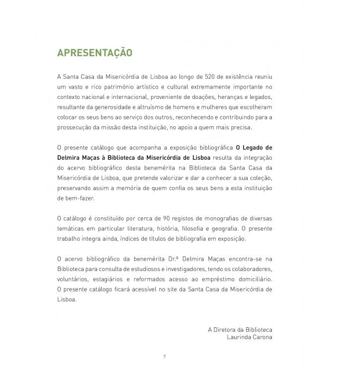Coleção de Delmira Maças: Bibliografia