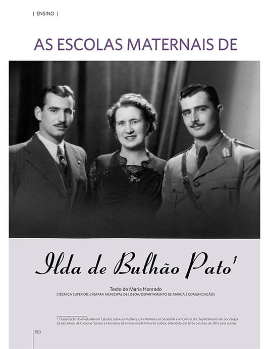 Article: The Maternal Schools of Ilda Jorge de Bulhão Pato