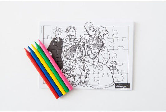 Colored pencil box and puzzle - D. João V