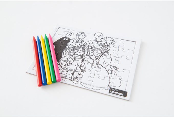 Colored pencil box and puzzle - D. João V