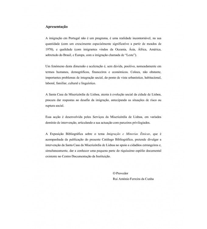 Immigration and ethnic minorities: bibliographic catalog