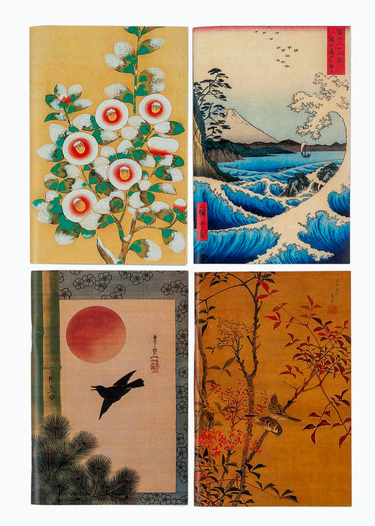 Conjunto 4 cadernos A6 - Coleção Casa Ásia