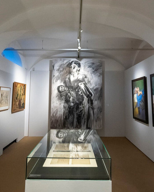 Desenho de Leonardo da Vinci em exibição temporária na Galeria de exposições da SCML