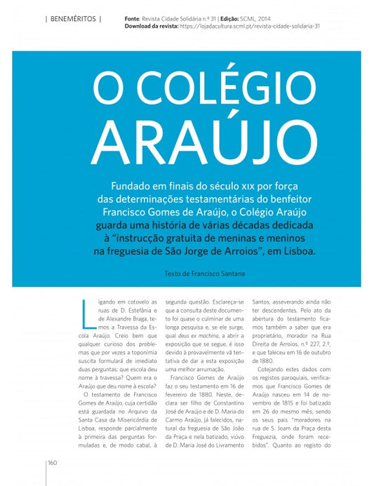 Artigo: O Colégio Araújo