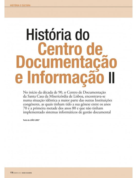 Artigo: História do centro de documentação e informação II